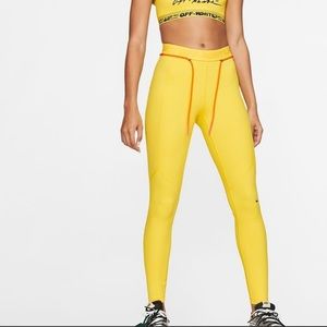 Nike x Off White Bright Yellow Leggings - Size Large